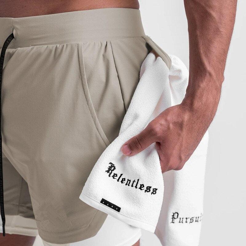 Short Masculino Dupla Camada com Compressão