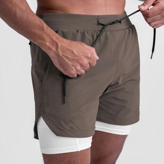 Short Masculino Dupla Camada com Compressão