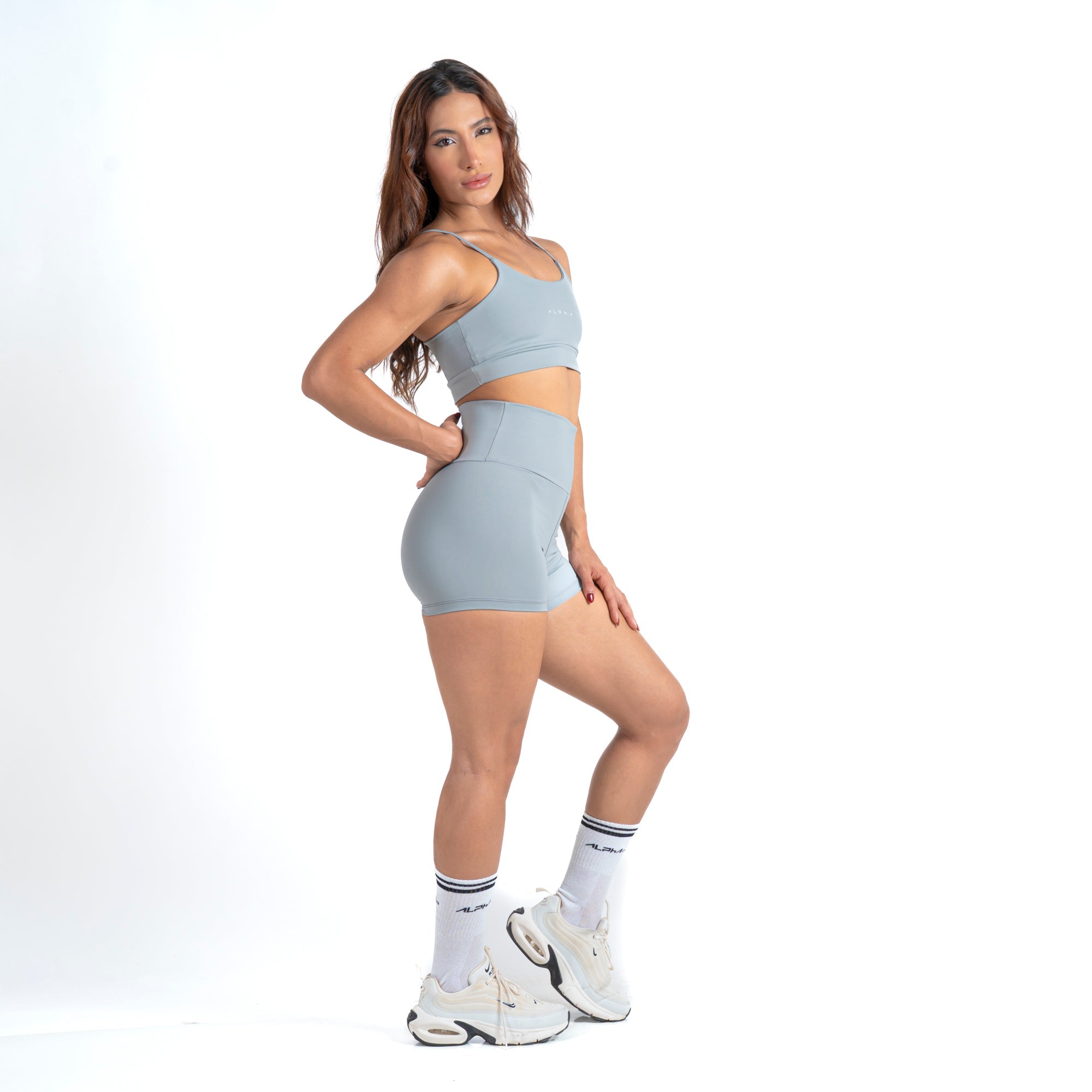 Conjunto Basic Feminino Top e Short - New Horizon Grafite