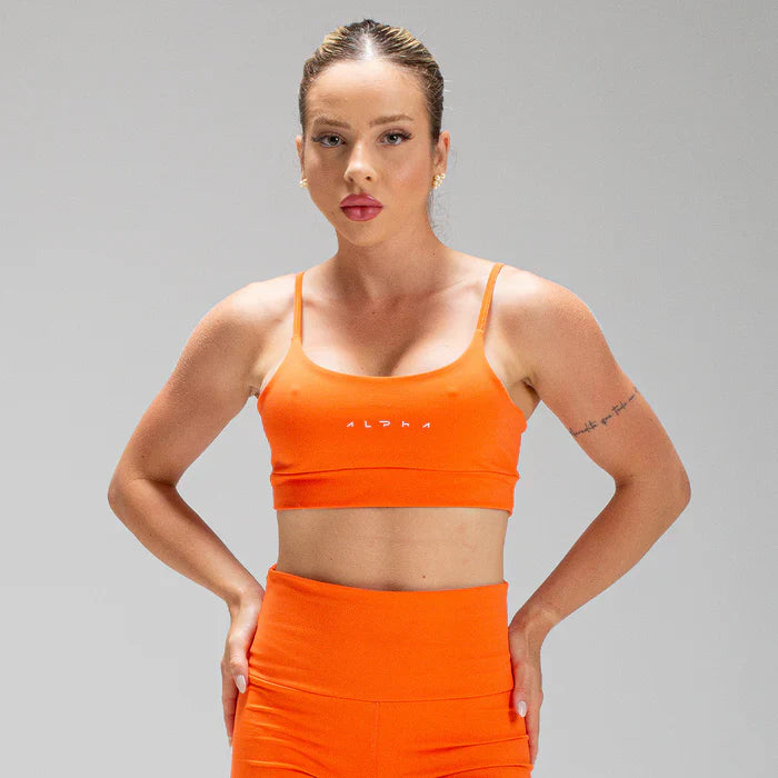 Conjunto Basic Feminino Top e Calça - New Horizon Laranja Naturale