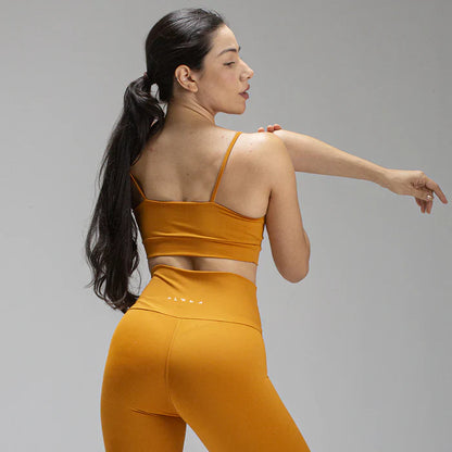 Conjunto Basic Feminino Top e Calça - New Horizon Amarelo Mostarda