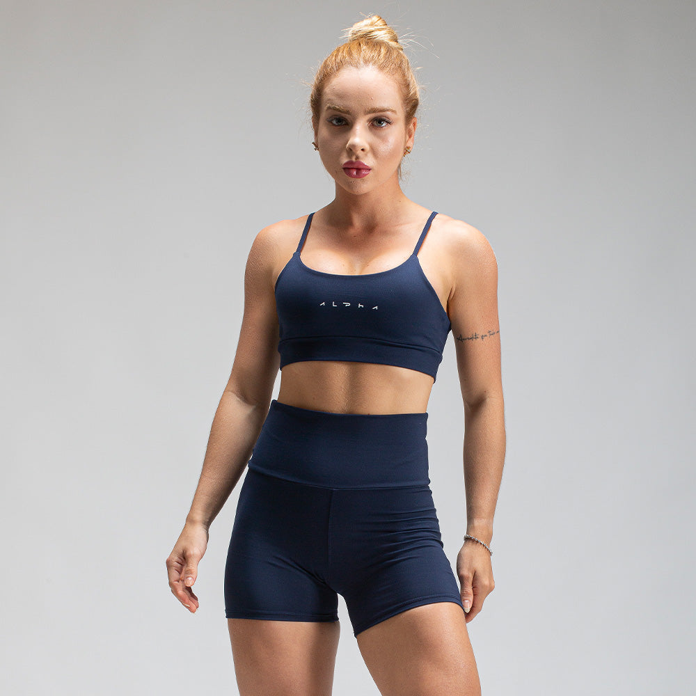 Conjunto Basic Feminino Top e Short - New Horizon Marinho