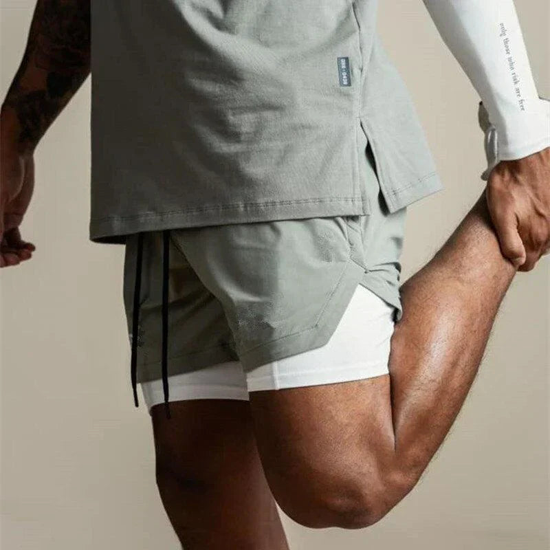 Short Masculino Dupla Camada com Compressão