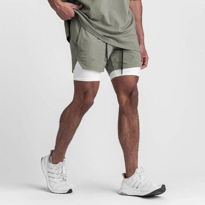 Short Masculino Dupla Camada com Compressão